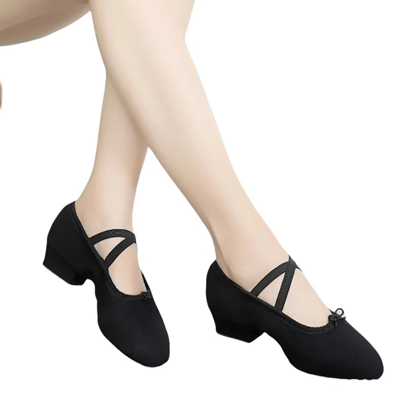Ballet Dance Shoes Women Teacher Stage Training Shoes Soft Sole Slippers Yoga Belly Practice Shoes Girls Jazz Dancing Shoes