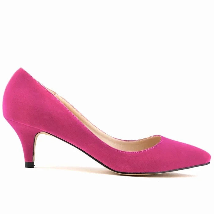 Spring and Autumn 2026 Women Pumps 5cm High Heels Solid Color Breathable Rubber Non Slip Sole Latex Insole Work Wedding Shoes