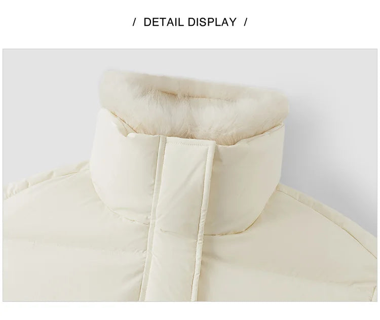 Semir Women Down Jacket Detachable Plush Collar 90 Percent Down Fill Water Repellent Windproof Versatile Outdoor 2026 New