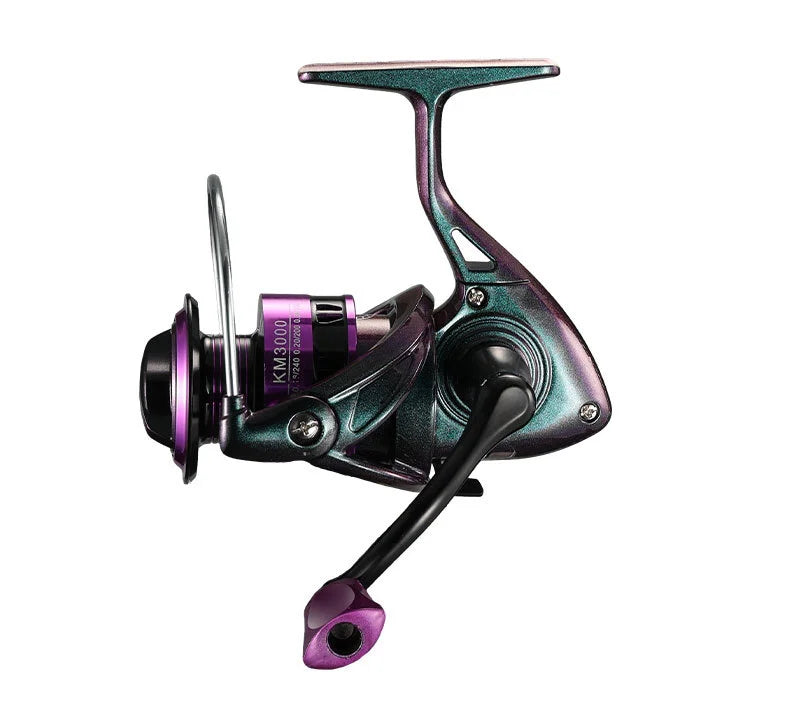 2026 New Colorful Spinning Fishing Reel Luya Metal Wire Cup Gear Ratio 5.2:1 Max Drag 8KG 10KG 12KG Suitable Any Body of Water
