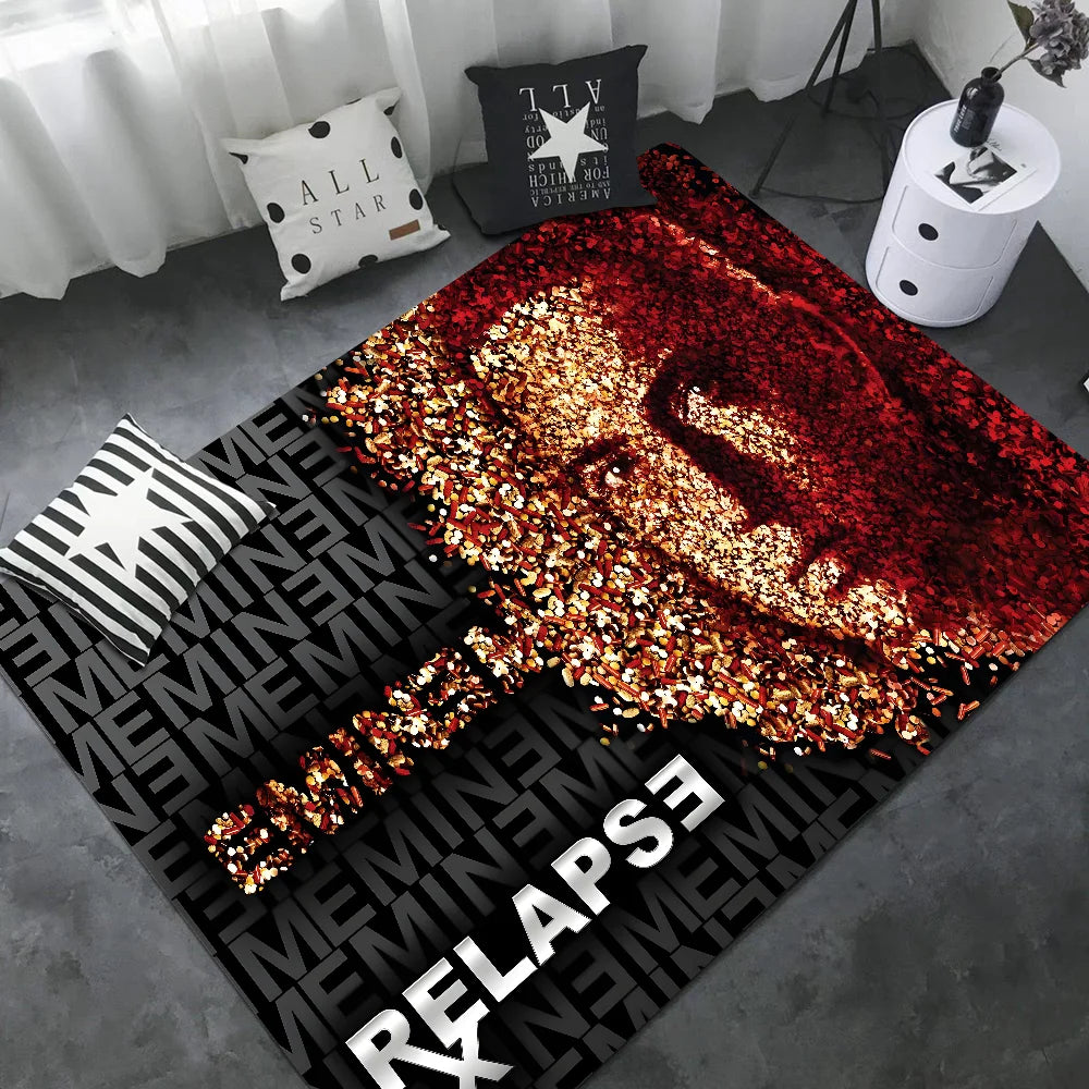 Rapper Eminem Door Mat Washable Non-Slip Living Room Sofa Chairs Area Mat Kitchen Bedside Area Rugs