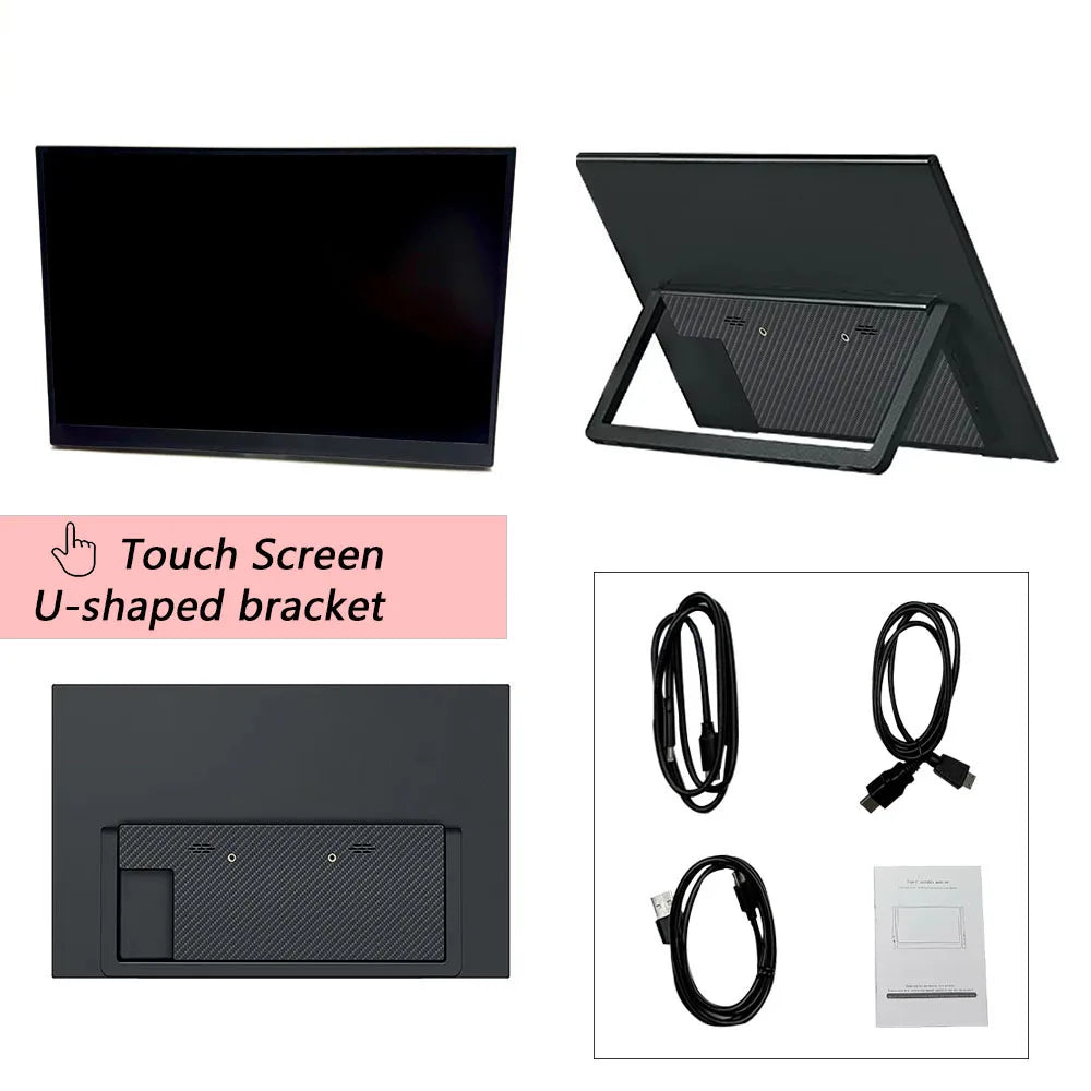 13.3-inch Touch Screen Portable Gaming Monitor Laptop Screen Extender FHD 1920x1200P IPS Touchscreen Monitor With Dual Speaker