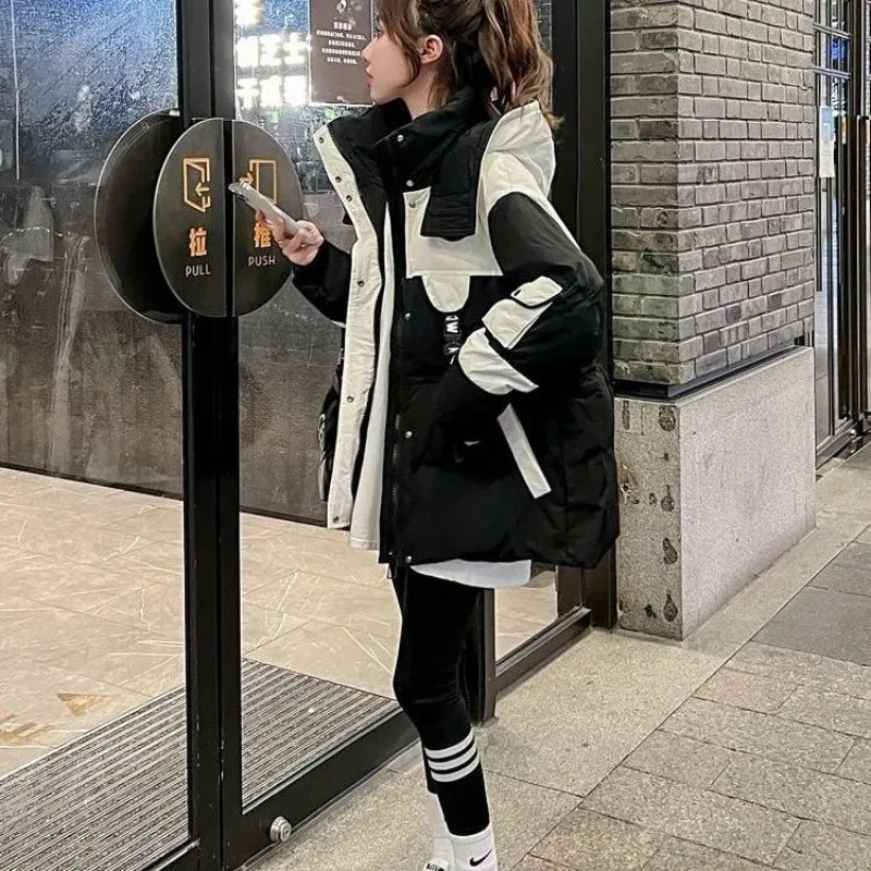 New Winter Coat for Women Coats Parkas Jackets Hooded Cotton Padded Jacket Korean Fashion Loose Super Hot Coats Cheap
