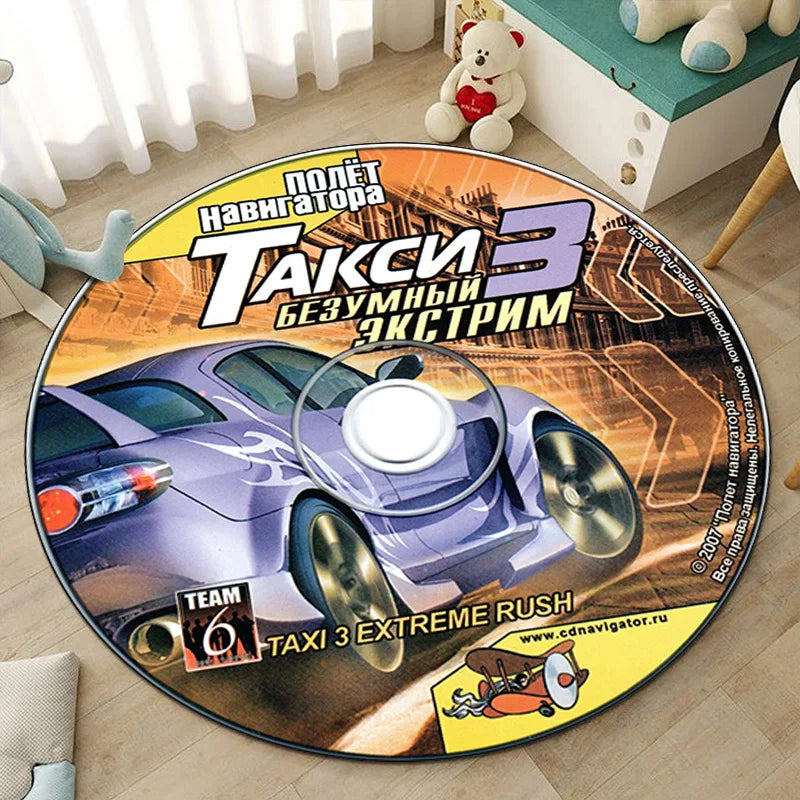 CD living room round rugs custom rugs play game mat carpet bedroom children's room Racing picture and custom carpet