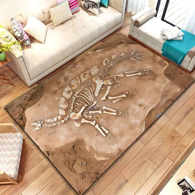 3D Dinosaur Fossil Art Pattern Rug Carpet for Living Room Bathroom Mat Creative Doormat Carpet for Bedroom Home Decor Коврик