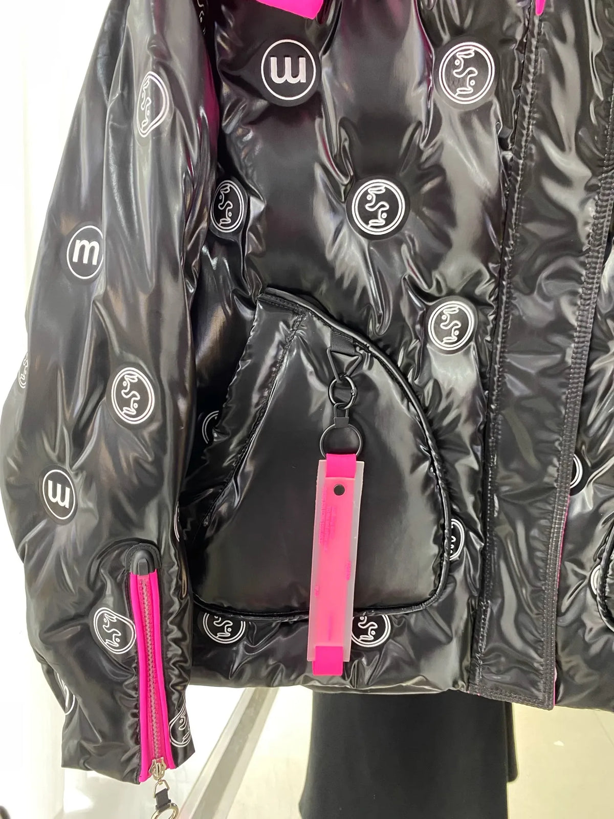 Bright Printed Down Jacket Fashion Hooded Color Block Short Jackets Winter Wash Free Loose Thick 90 White Duck Puffer Coat Women