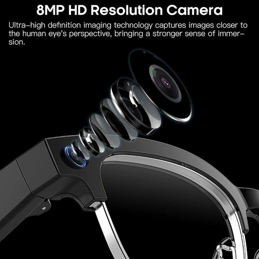 2026New AI Smart Glasses 120+Language Translation 800W Pixel Camera Video Music Player Call Business 8K Color Change Glasses Men