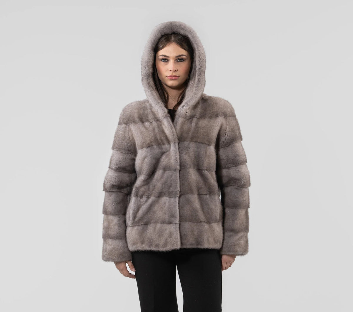 Women's New Genuine Mink Fur Jacket Paired with a Hat and Mid-Length Jacket, Providing Warmth and Fashion in Winter