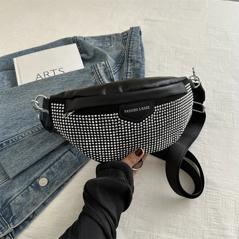 Fashion Luxury Women's Chest Bag For Travel, Wide Strap Crossbody Shoulder Bags Designer Fanny Pack Ladies Waist Bag