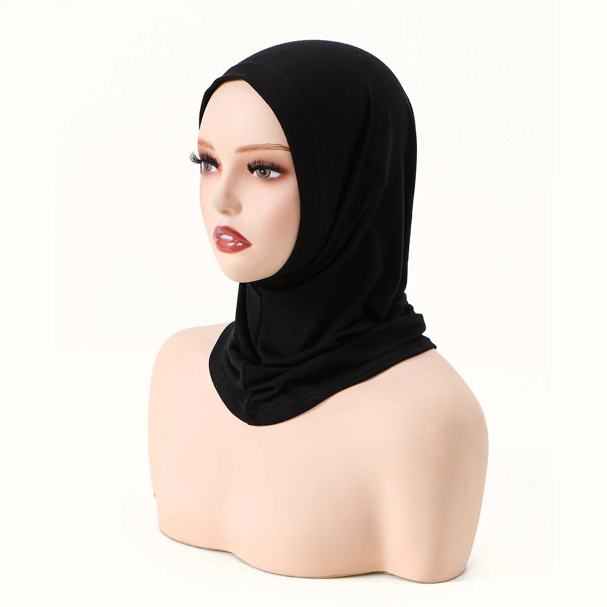 Soft Elasticity Modal Pull on Hijab Muslim Full Cover Neck Instant Hijab Islam Ready to Wear Hijab Scarf HeadWrap Ramadan Prayer