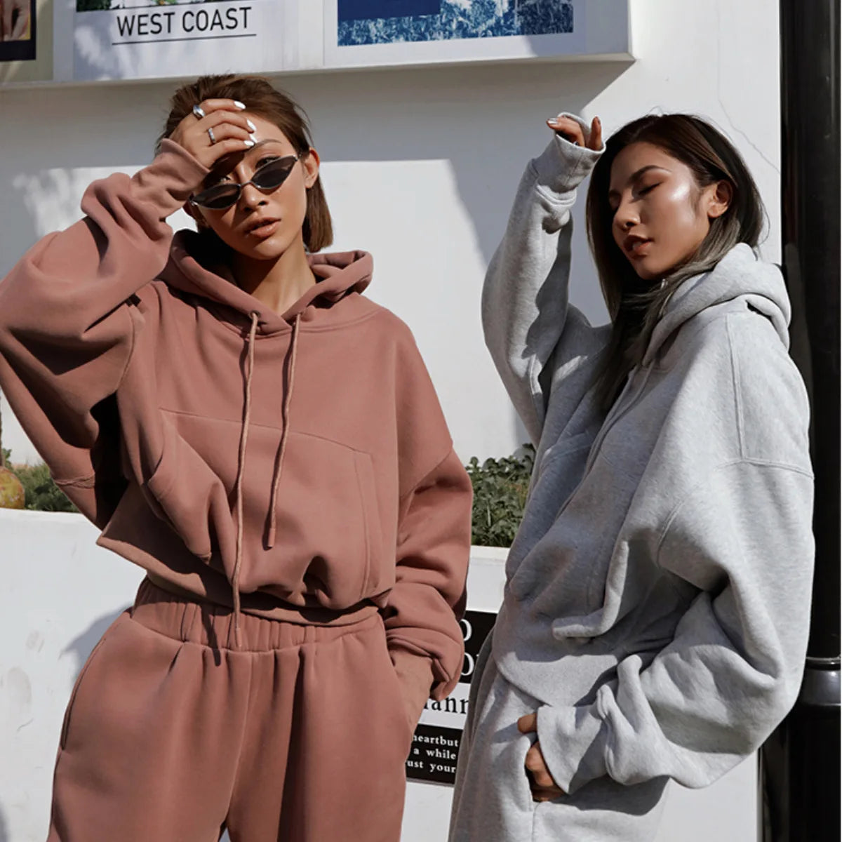 2024 Autumn Winter Women's New Long Sleeved Hat Casual Sweater Coat Women's Sports Set