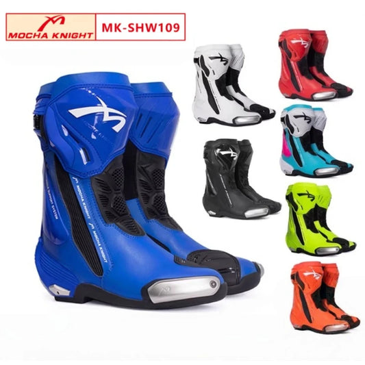 Moto Protective Boot Waterproof Enduro Motorcyclist Shoes Anti-slip Motocross Rally High Top Boot Interior and Outer Shoes