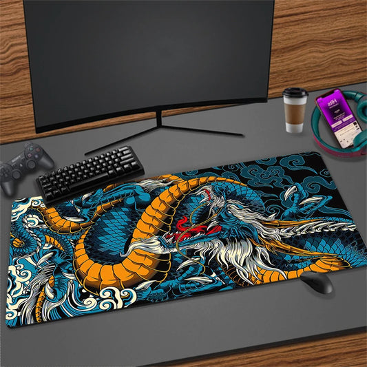 Gamer Mousepads Dragon Desk Mat 40x90cm Mouse Pad Office Pc Accessory Desk Pads Large Mousepad Keyboard Mouse Mats For Computer