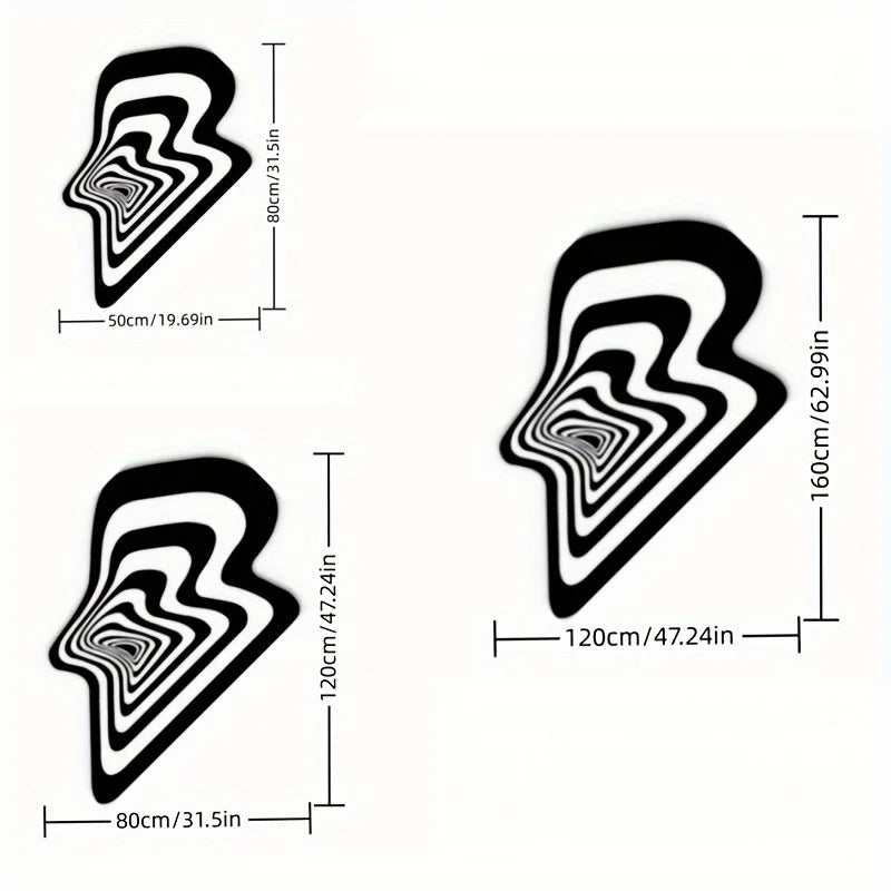 Modern Irregular Carpet Living Room Bedroom Home Decoration Rug Black White Floor Mat Entry Doormat Area Rugs Machine Washable