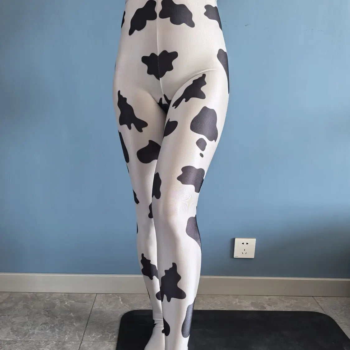 No elastic leopard print seam high waist tights yoga pants Plus size women sports tight leggings