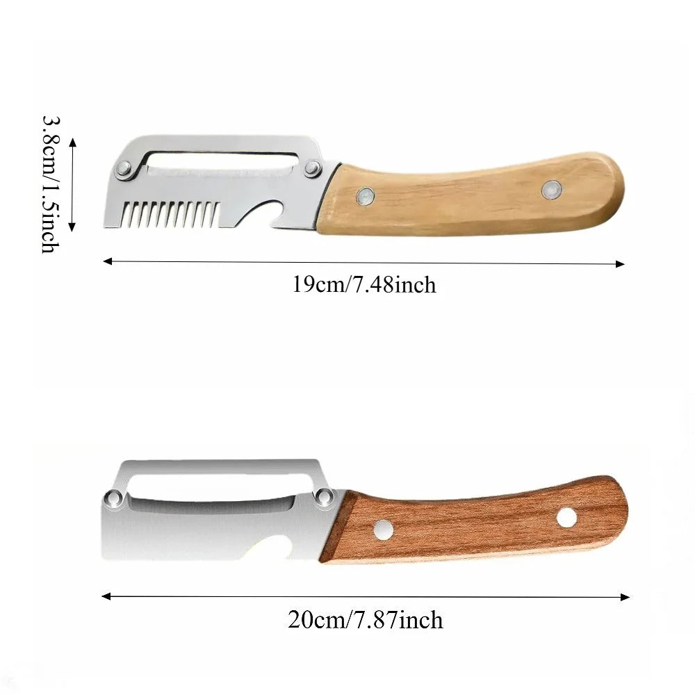 Kitchen Fruit Vegetable Processing Tool Peeler Stainless Steel Paring Knife Ergonomic Handle Portable Gadget for Daily Cooking