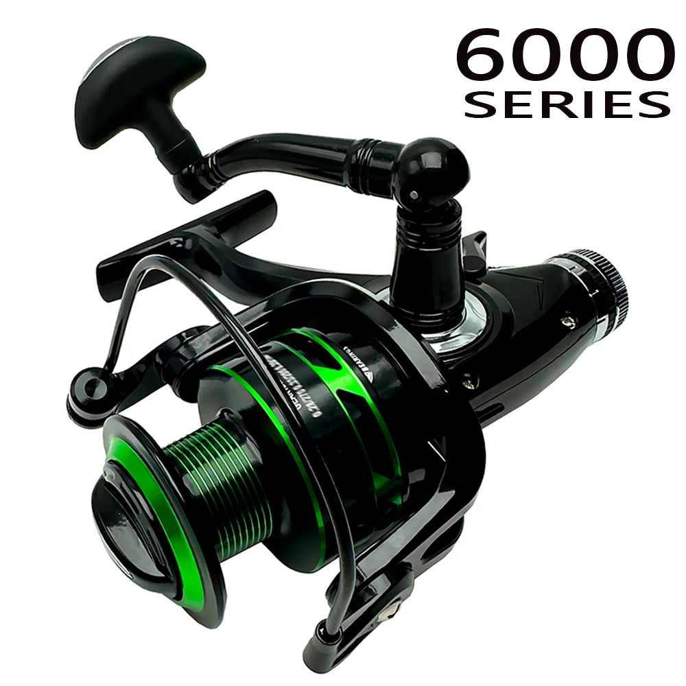 Carp Double Brake Design Spinning Fishing Reel Gear Ratio 5.2:1 High-speed with Dual Braking System Bass Travel Fishing Gear
