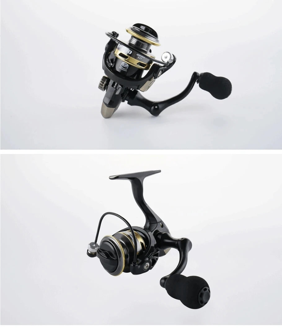 Mini Reel 500/800 Series EVA Grip Ultra Lightweight Fishing Reel 12+1BB High Speed Gear Ratio 5.2:1 Metal Mini Spinning Reel