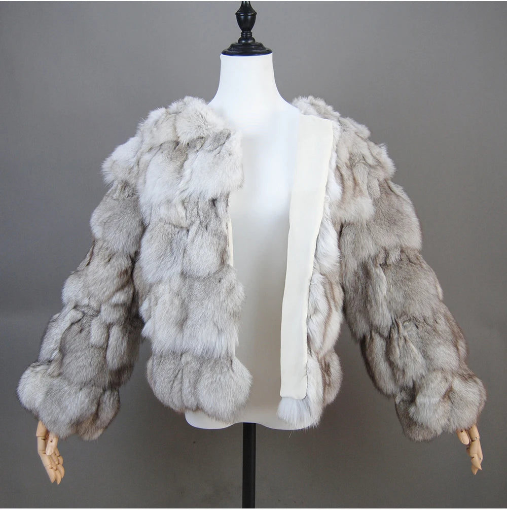 2026 New Style Real Fur Coat 100% Natural Fur Jacket Female Winter Warm Leather Fox Fur Coat High Quality Fur Vest
