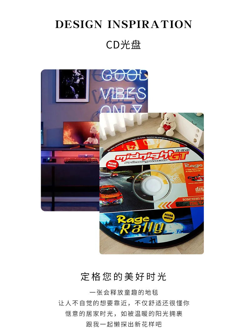 CD living room round rugs custom rugs play game mat carpet bedroom children's room Racing picture and custom carpet