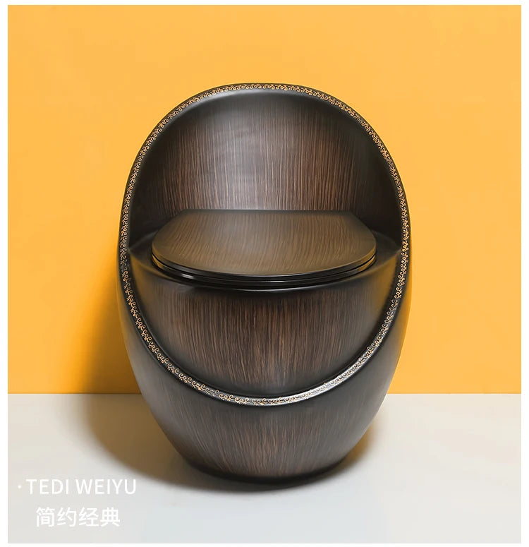 YNew wood grain toilet stone grain toilet ceramic creative personality color egg toilet water saving large diameter ceramic