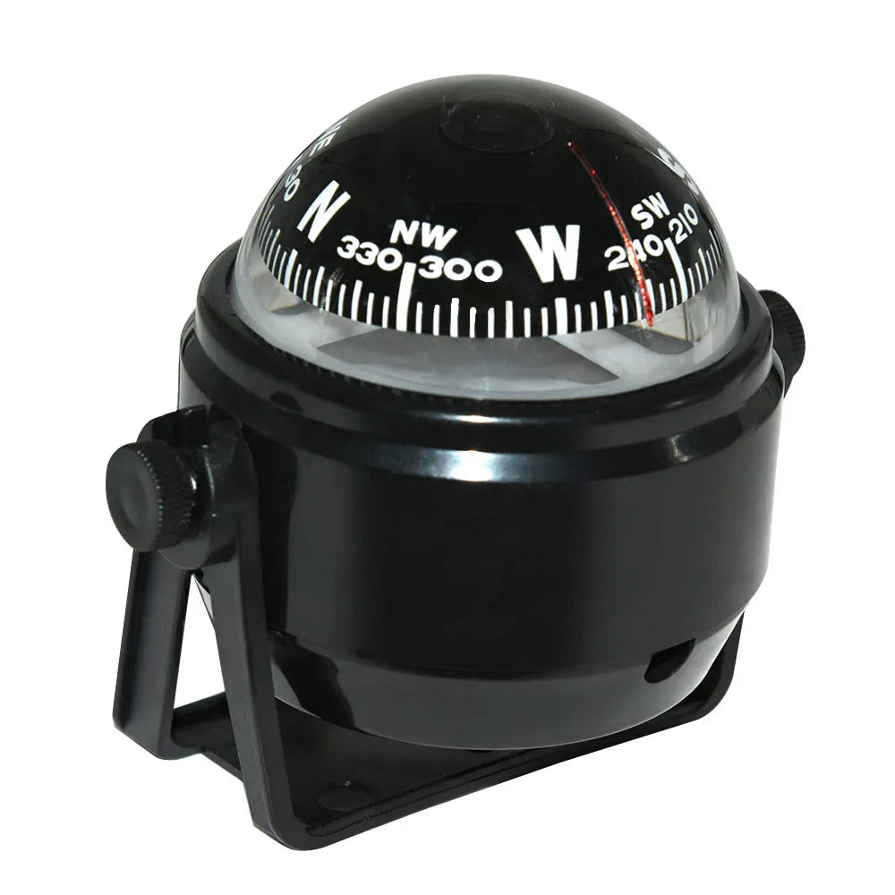Ball Shaped Boat Compass Vehicle Navigation Car Compass with Dial Sea Pivoting Marine Boat Compass Black/White for Outdoor