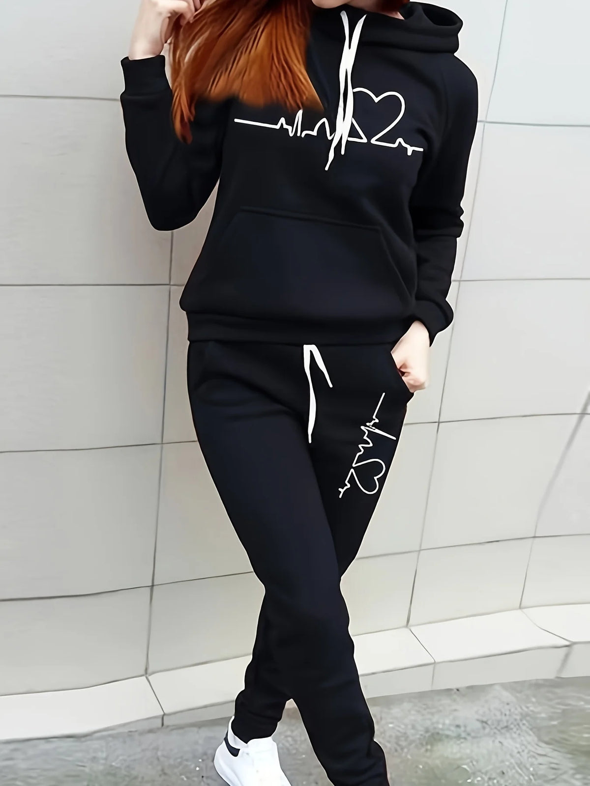 Women Autumn Winter Warm Coat Set Round Collar Plush Outerwear Female Fashion Streetwear Clothes Hoodies Streetwear Harajuku