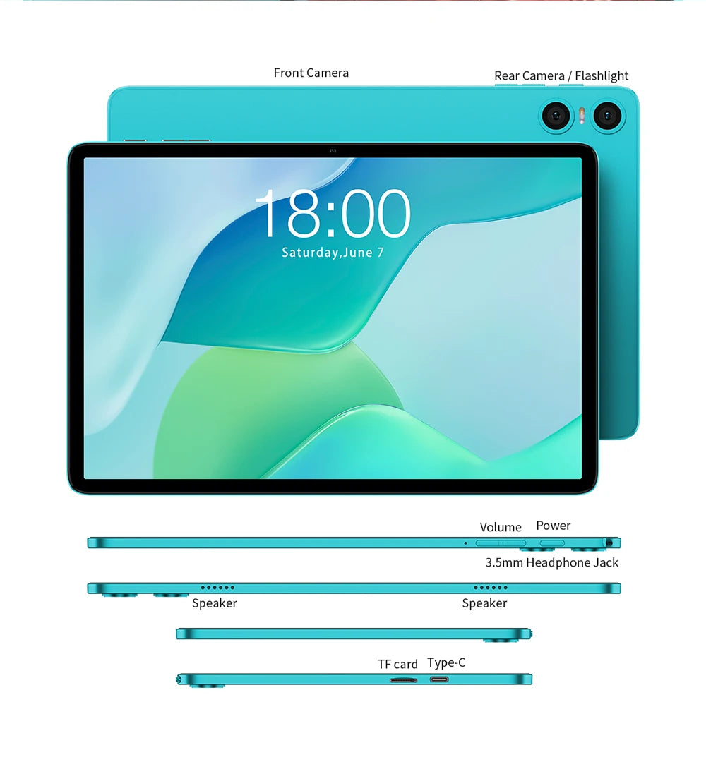 Teclast P33Case 10.1" Tablet Android 15 9GB(3+6GB) RAM 64GB ROM Allwinner A333 P33 Case/Keyboard/Mouse/Stylus/Headphone 6000mAh