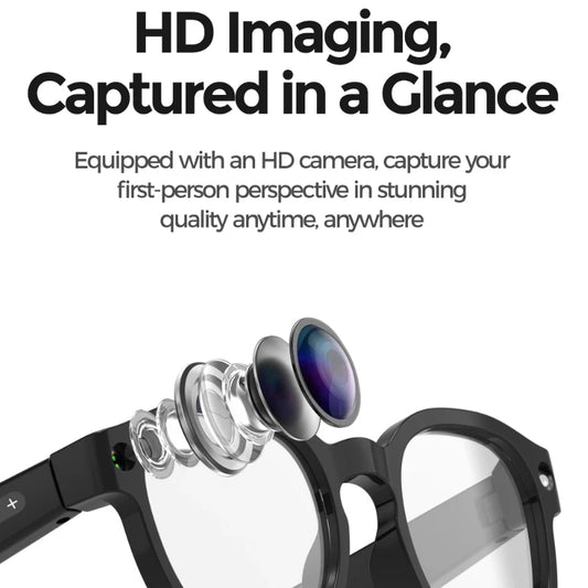 Smart Glasses 2MP Video Camera Multifunctional AI Translation Conversation Recording Music Control Wifi Transmission 2026