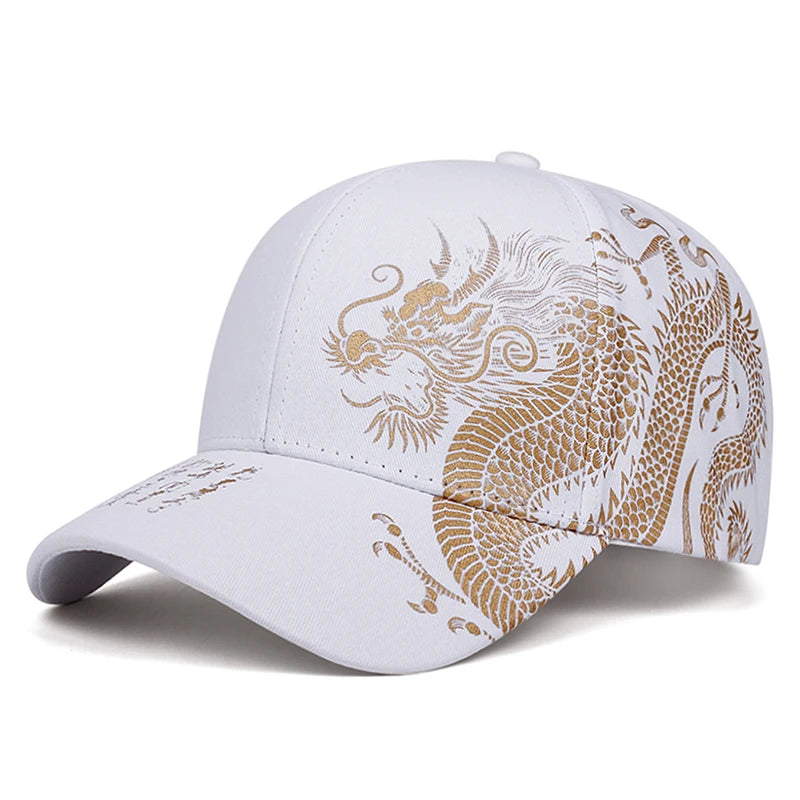 2025 Creative Personalized New Baseball Hat Dragon Printing Skateboard Hat Street Decoration Hip Hop Hat Sunshade Flat Edge Hat