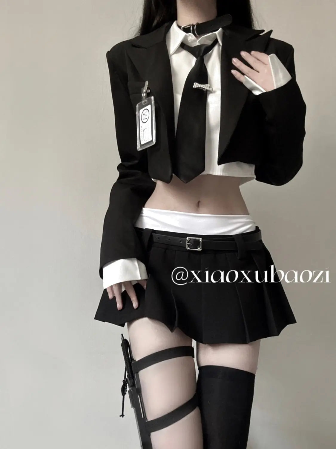 2025 improved sexy jk uniform women short shirt long sleeve jacket patchwork design skirt fashion korea jk suit set women w939