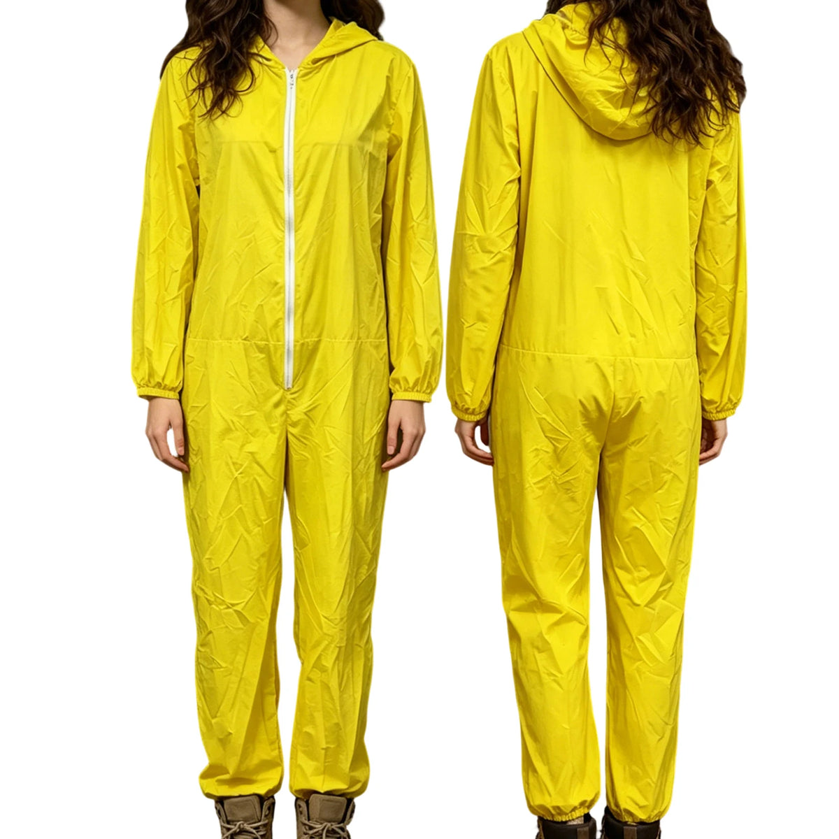 2026 Women's Windproof Jumpsuit with Hood Simple Solid Color Long Sleeve Zip-up Pants Romper for Daily Cosplay Party Jumpsuits