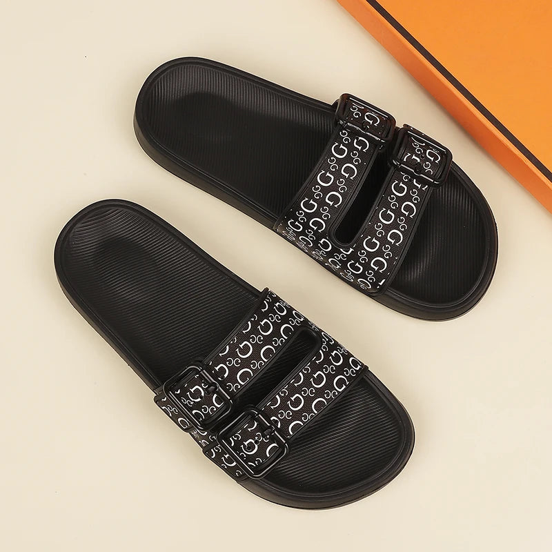 Men's Genuine Leather Sandals Comfortable Man Sandal House Slippers Man Summer Shoes Sale Genuine Mens Slipper Flip Flop Slides