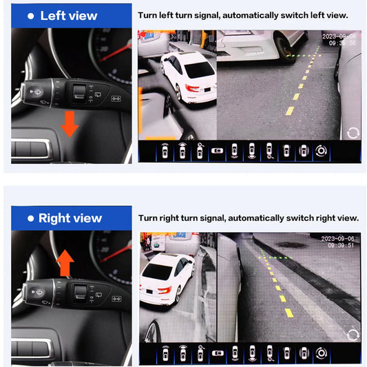 `3.5D 4‑AI 360 Degree Car Camera System AHD 1080P Surround View Monitor 4‑Way DVR Recording WDR AI Pedestrian Vehicle Detection