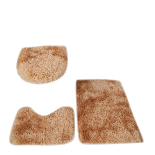 Toilet Seat Cover 3Pcs Set Bath Mat Shower Room Floor Rug Home Bathroom Anti-Slip Absorbent Doormat Bathtub Decor Carpet