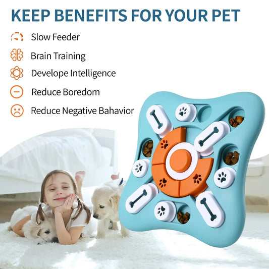 IQ Training Dog Treat Puzzle Toys for Interactive & Mental Stimulating,Fun Slow Feeder,Large Medium Small Dogs Enrichment Toys