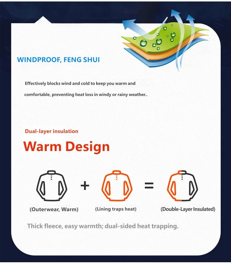 CHRLCK Men Women Hiking 3IN1 Jackets Waterproof Fleece Windproof Windbreaker Camping Climbing Trekking Outdoor Jacket Autumn