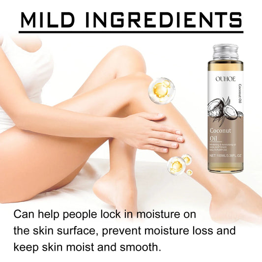 Multipurpose Coconut Oil - For Hair, Skin & Makeup Removal - Natural Moisturizing & Nourishing - Pure Cold Pressed Coconut Oil
