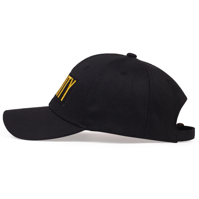 Unisex SECURITY Letter Embroidery Baseball Caps Spring And Autumn Outdoor Adjustable Casual Hats Sunscreen Hat