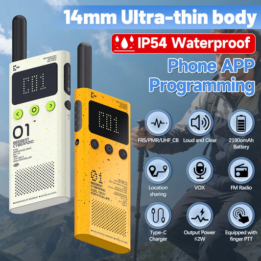 BEEBEST A101OS Lito Walkie Talkie Long Standby Optional Bands 5km Distance IP54 Outdoors Security With Finger PTT For XIAOMI 2S
