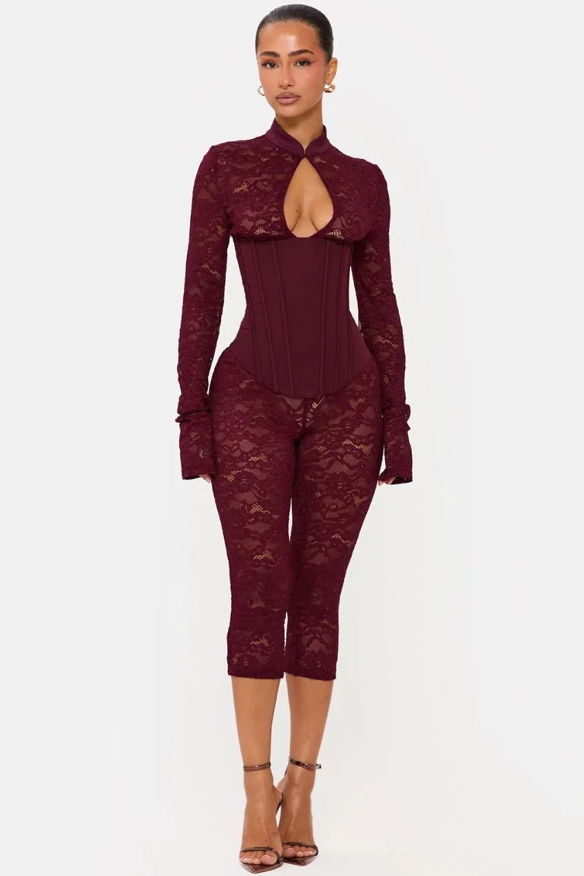 Zebra Stripes Leopard Print Skinny Jumpsuits Women Sexy See Through Mesh Patchwork Half High Collar Full Sleeve Slim Overalls