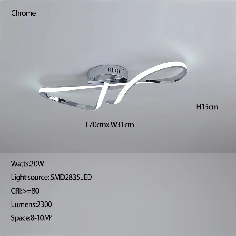 Modern Ceiling Chandelier Gold/Chrome Led Ceiling Lights For Living Bedroom Dimmable Kitchen Dining Room ceiling lamp lustre