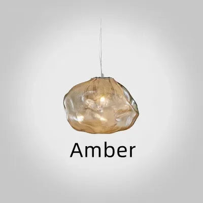 Nordic Designer Smoke Gray Cloud Glass Hanging Chandelier Hotel Living Room Art LED Pendant Lamp Staircase Decor Lights Fixtures