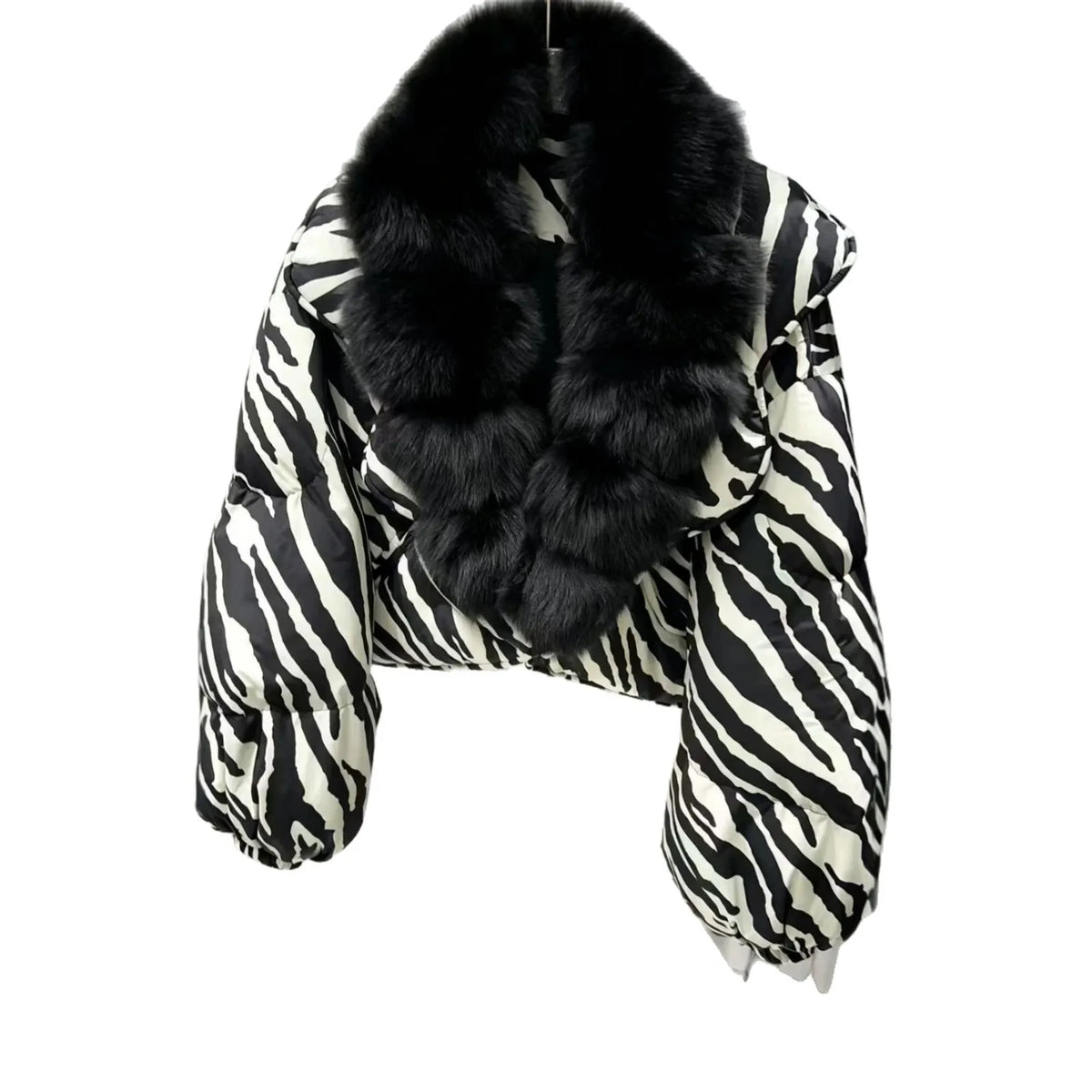 Bubble Sleeve Down Jacket Women's Fashion Loose Thick Jacket Winter New Fur Natural Fox Fur Collar Puffer Coat