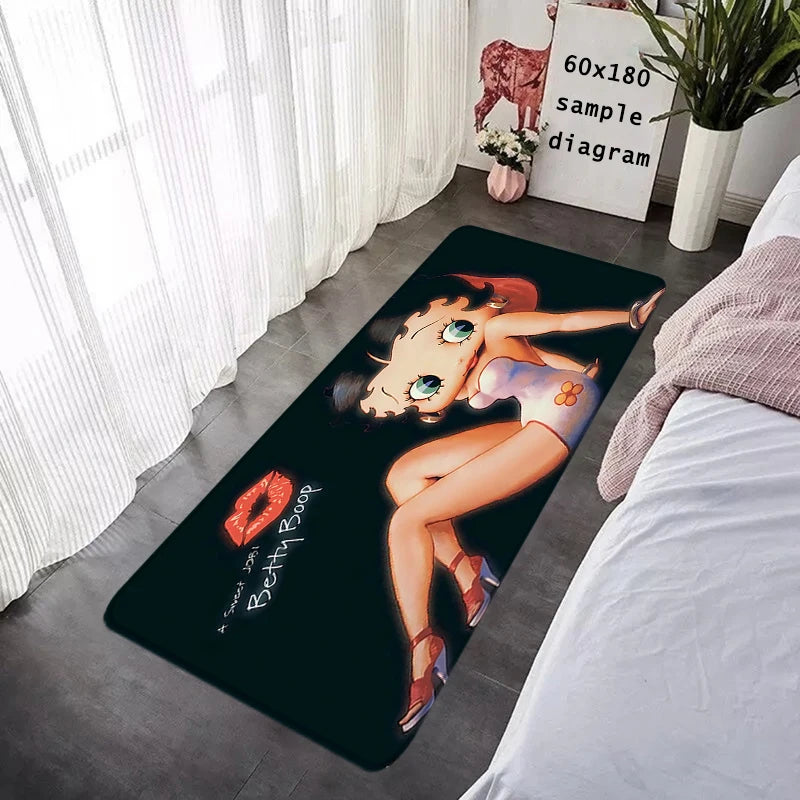 House Entrance Doormat Bettys Boops Hallway Carpet Living Room Rugs Foot Carpets Bathroom Rug Floor Mats Non-slip Home Decor