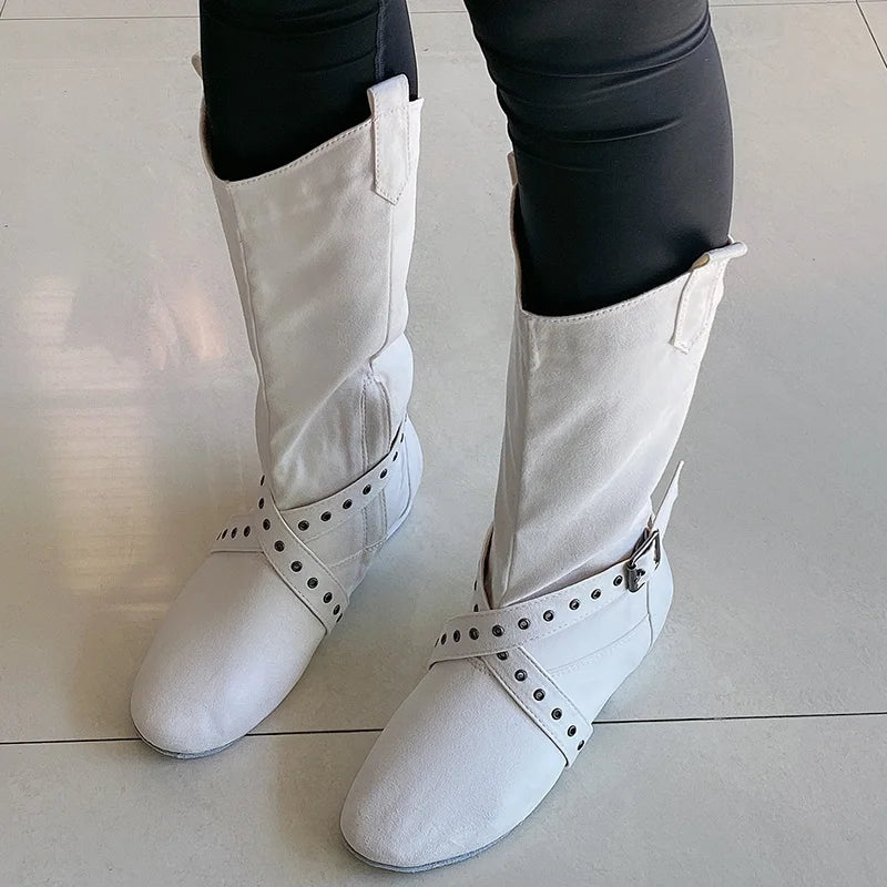 Customized Heel Practice Boots Half Boots Line Dance Boots Soft Suede Bottom Ballroom Party Dance Shoes Black Boots Dancing