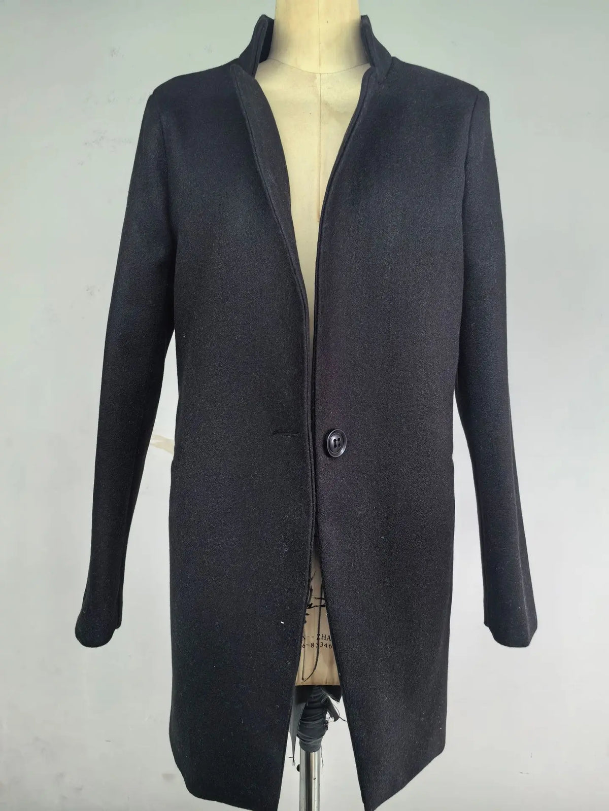 Women's Woolen Coat Arrive European Female Spring European Leg Houndstooth Windbreaker Jacket Plus Size Long Winter Coat