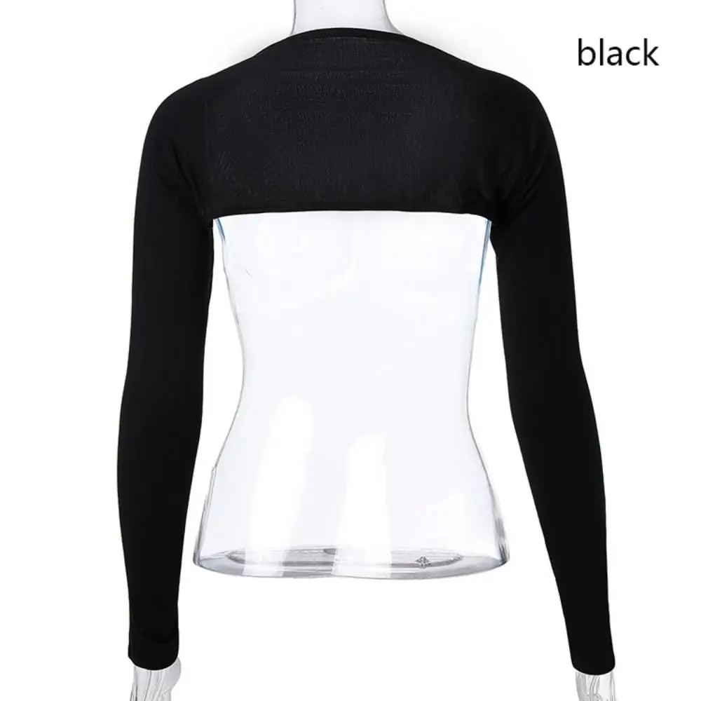 Undershirt Arm Sleeves Shawl Islamic Long Shoulder Sleeves Soft Modal Crop Top Stretchy Muslim Arm Cover Shrug Women