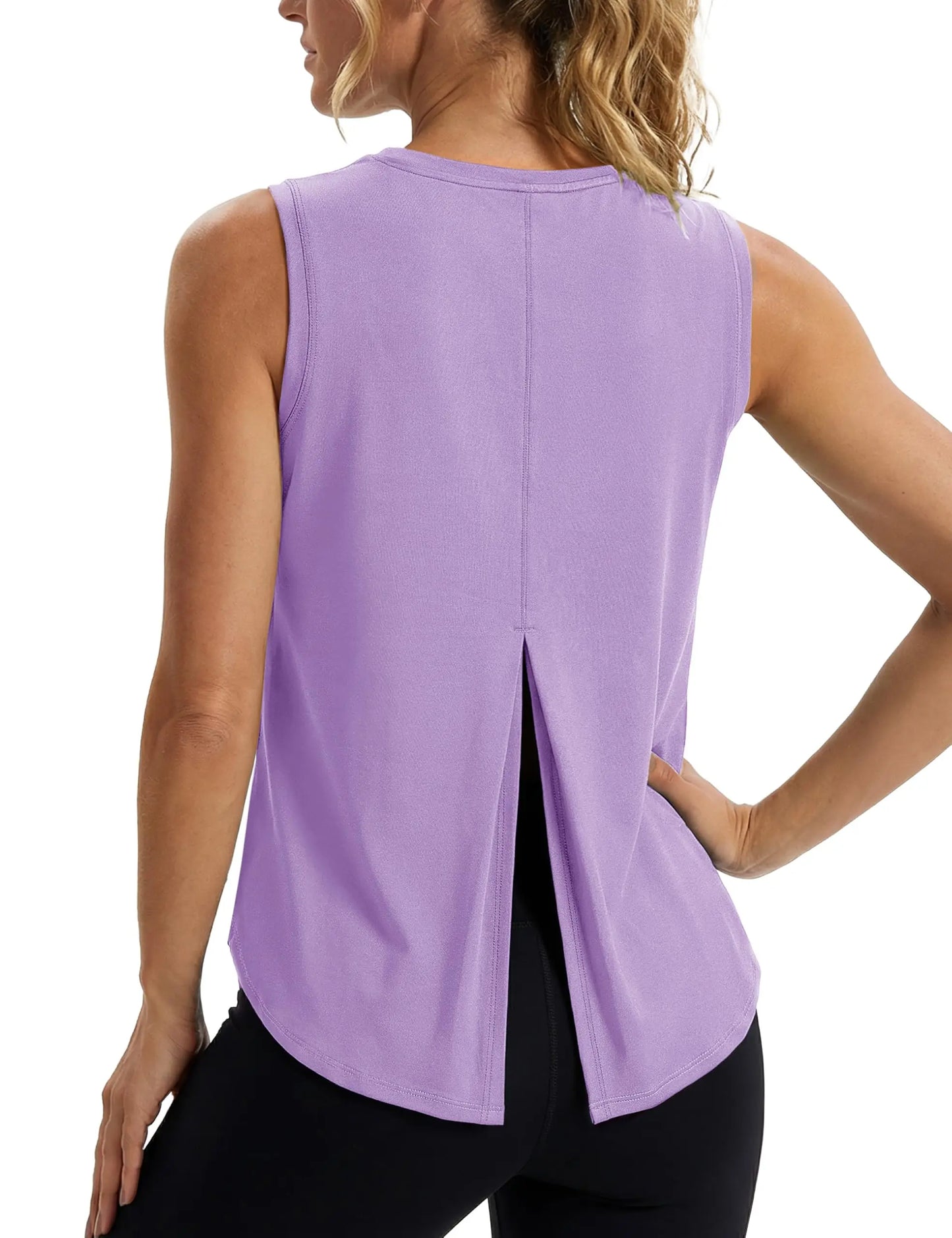 TACVASEN Quick Dry Women's Tank Top UPF 80+ UV Protection Tie Back Sports Vest Moisture Wicking Yoga Fitness Sleeveless T-shirt