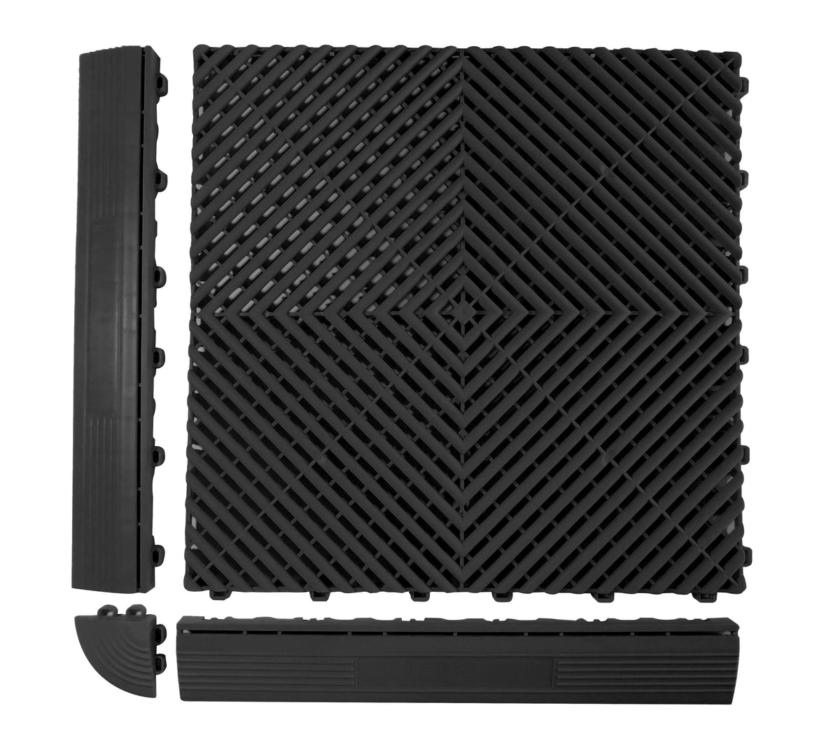 40PCS Pvc Garage Floor Tiles High Quality Pvc Car Garage Flooring Mat PP Plastic Interlocking Car Wash Room Tiles